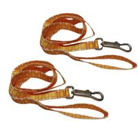 Packx2 Correa para perro con estampado de cuadros - Marron