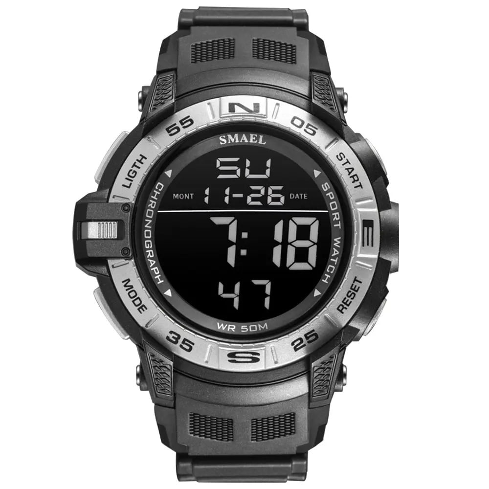 Reloj Deportivo SMAEL 1511 Digital Resina Negro