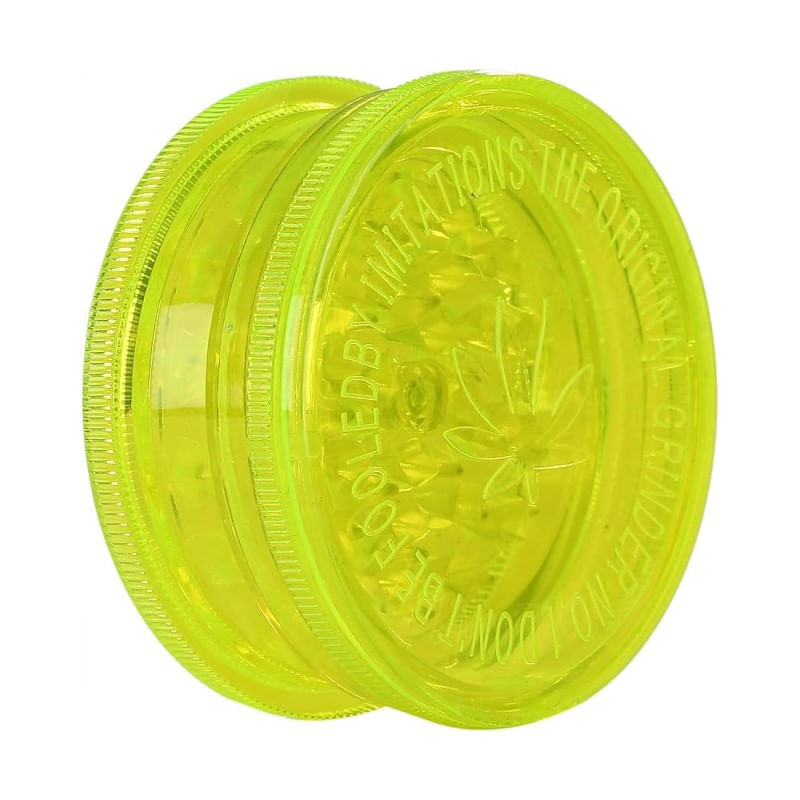 Grinder Acrílico Mini Moledor 60 mm 3 piezas Amarillo