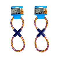 Packx2 Juguete Figura 8 para perro de cuerda multicolor