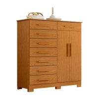 Cómoda Praga 8 Cajones 2 Puertas MDP Castaño Albatroz