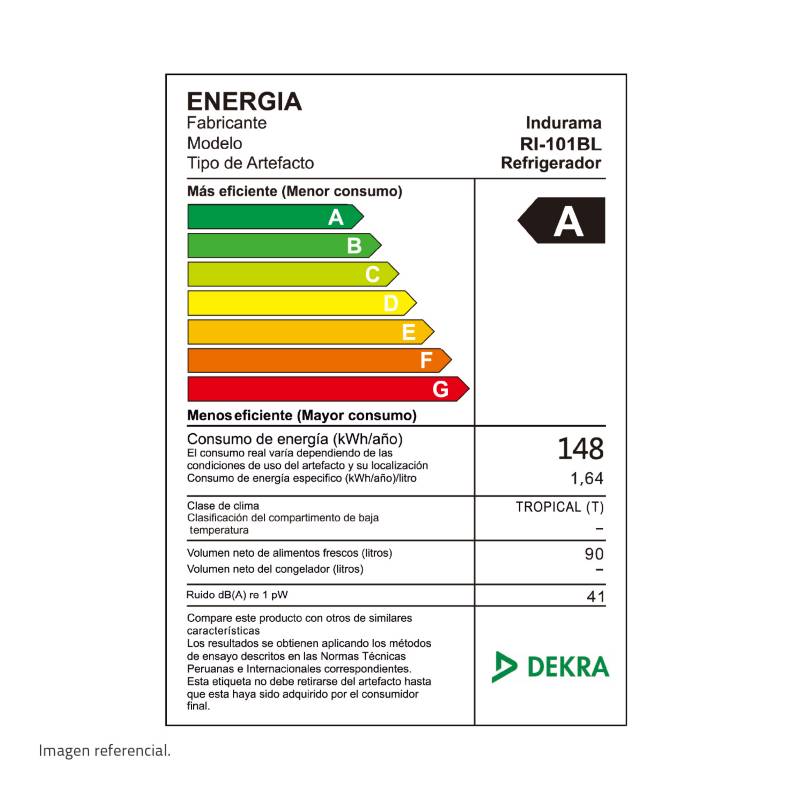 Frigobar Indurama 90 Litros RI-101BL Blanco