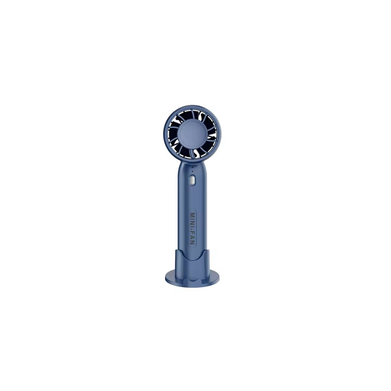 Ventilador de mano portátil 3 velocidades con batería azul marino
