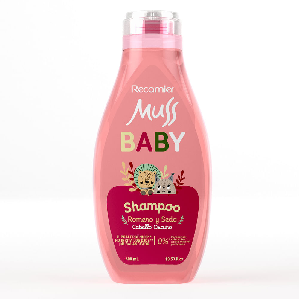 Shampoo MUSS BABY Romero y Seda Frasco 400ml