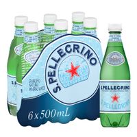 Agua Mineral con Gas SAN PELLEGRINO 500ml Paquete 6un