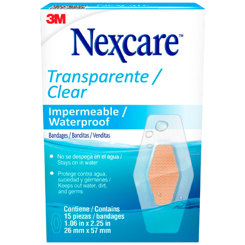 Bandita Impermeable Transparente NEXCARE 15un
