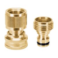 Conector Rápido Sistema click Manguera-accesorios de Latón 3/4"" Truper