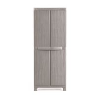 Ropero de plástico Roble Grande Madera Taupe Polinplast