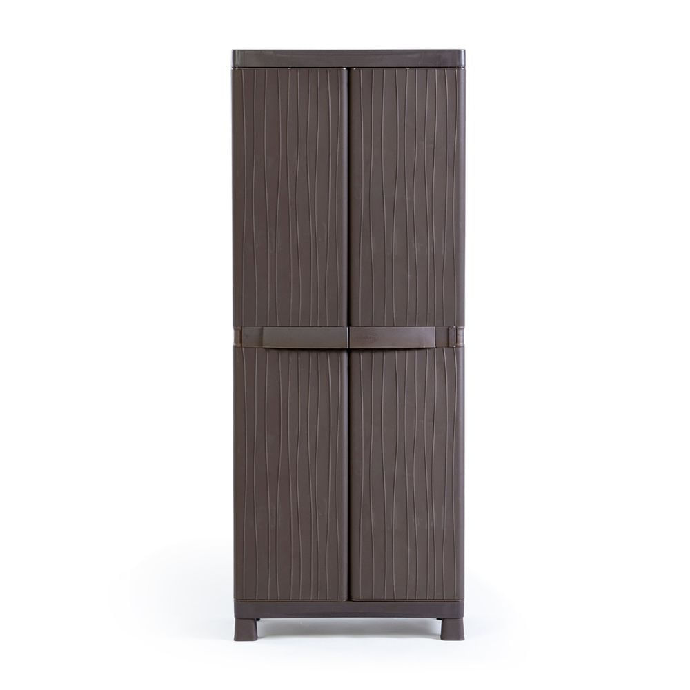 Ropero de plástico Roble Grande Madera Marrón Polinplast