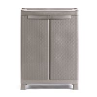 Ropero de plástico Roble Mimbre Mediano Taupe Polinplast
