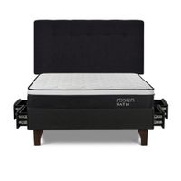 Dormitorio con Cajones Path 2 Plazas + Respaldo Bennet Grafito
