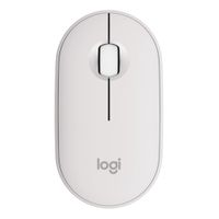 Mouse inalámbrico Logitech Pebble 2 M350S bluetooth, 1000 dpi, 3 botones, usa pila, blanco