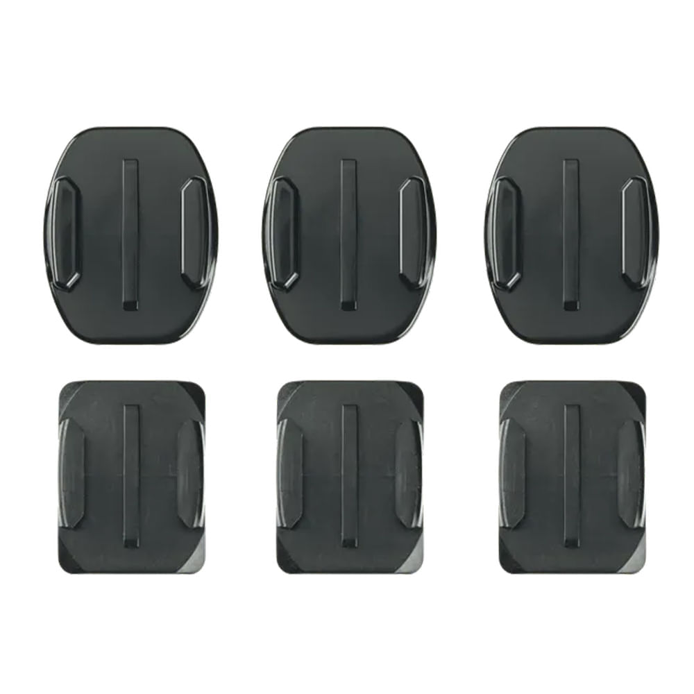 Soportes adhesivos 3 soportes GoPro curvos + 3 planos adhesivos, de resistencia industrial