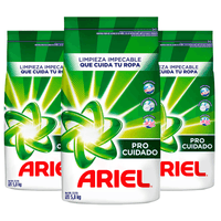 Pack x3 Detergente en Polvo Ariel Pro Cuidado 5.8 kg