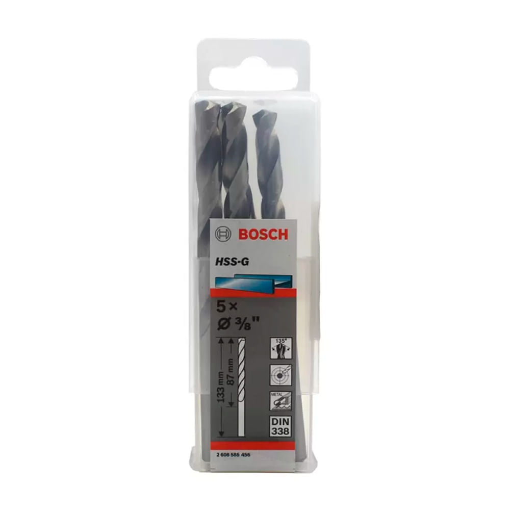 Bosch Broca Metal HSS-G X5U 9.5mm 3/8""