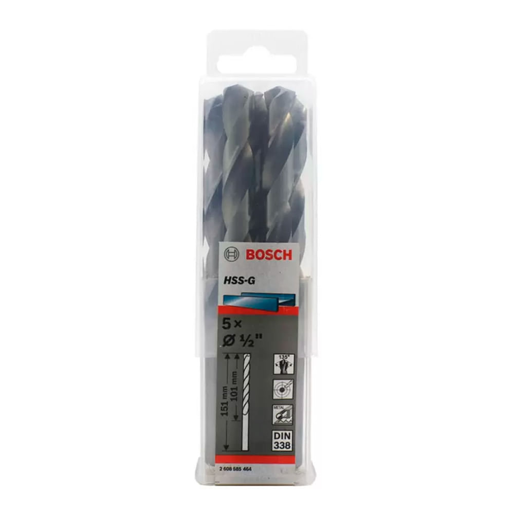Bosch Broca Metal HSS-G X5U 12.7mm 1/2""