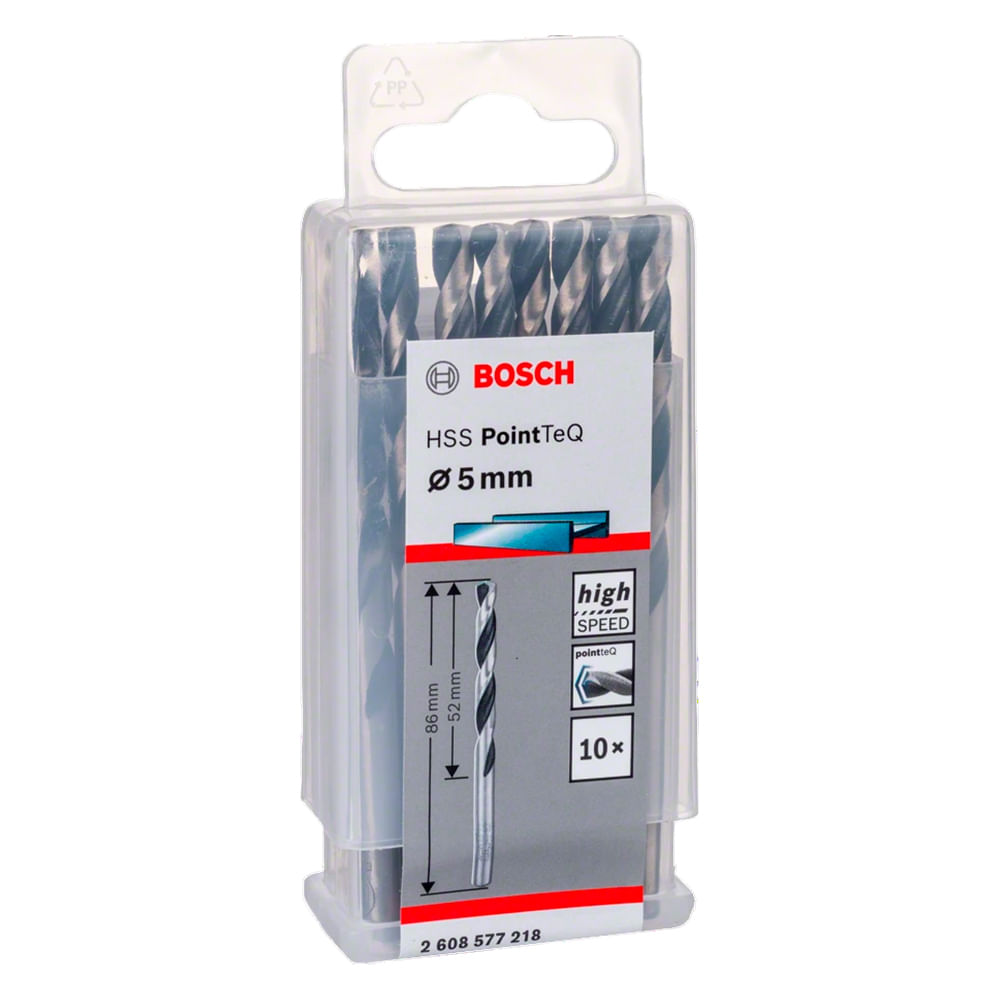Broca Metal Hss Pointteq Cjax10 5.0Mm