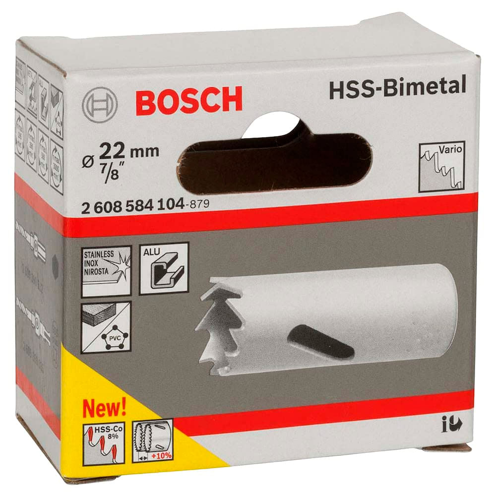 Sierra Bosch Copa Cobaltada Bimetal 22mm 7/8""