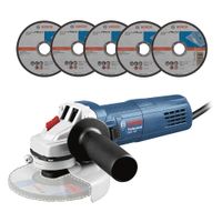 Amoladora Esmeril GWS 700 Bosch 710W 4 1/2"" + 5 Discos