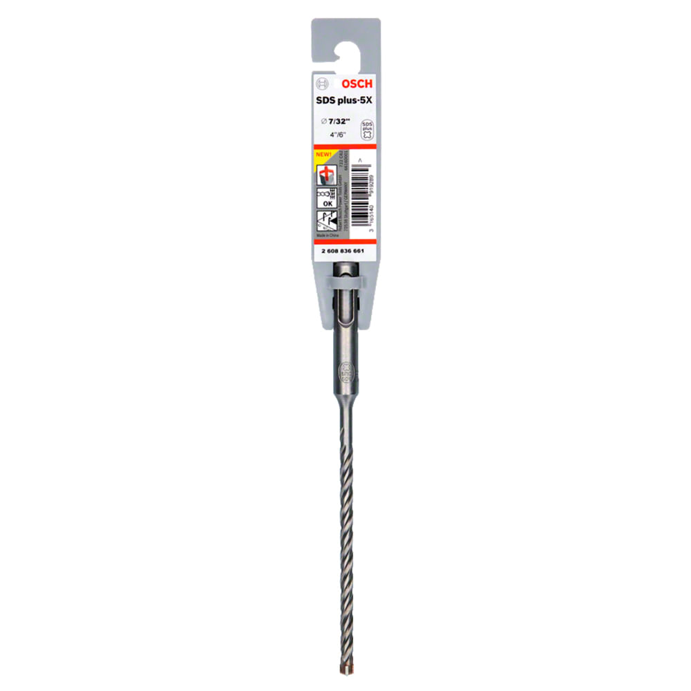 Bosch Broca Perforacion SDS Plus-5X 5.5mm 7/32""X4""X6""