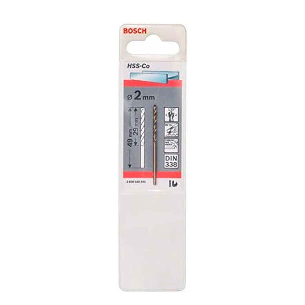 Bosch Broca Metal Cobalto HSS-Co 2.0 x 29 x 49
