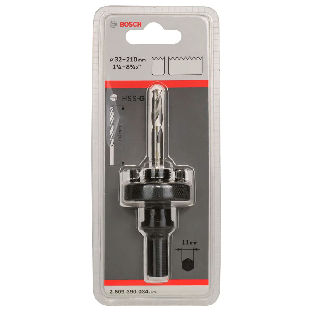Bosch Mandril para Sierras Copa 1-1/4"" A 8 9/32"" + Broca