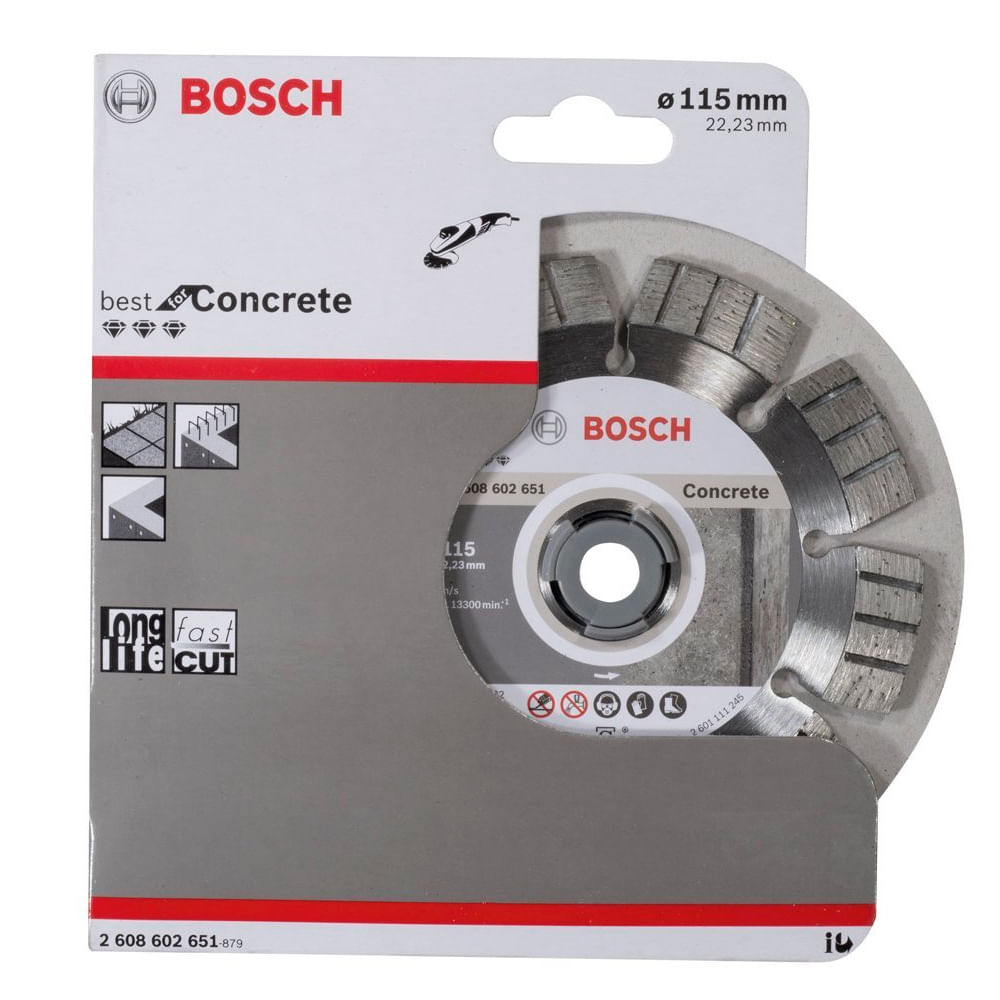 Bosch Disco Diamante Best Hormigon Duro y Armado 4 1/2""