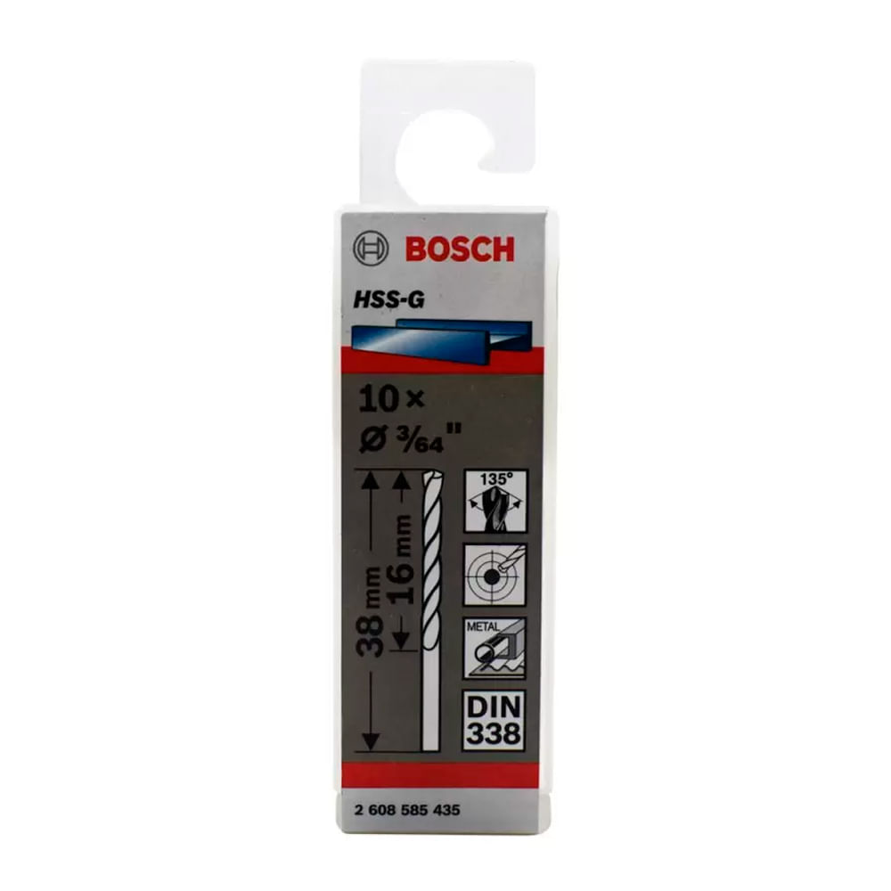 Bosch Broca Metal HSS-G X10U 1.2mm 3/64""