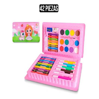 Mini Set de arte y Dibujo 41 Pzs para Niñas Sirena/Hada