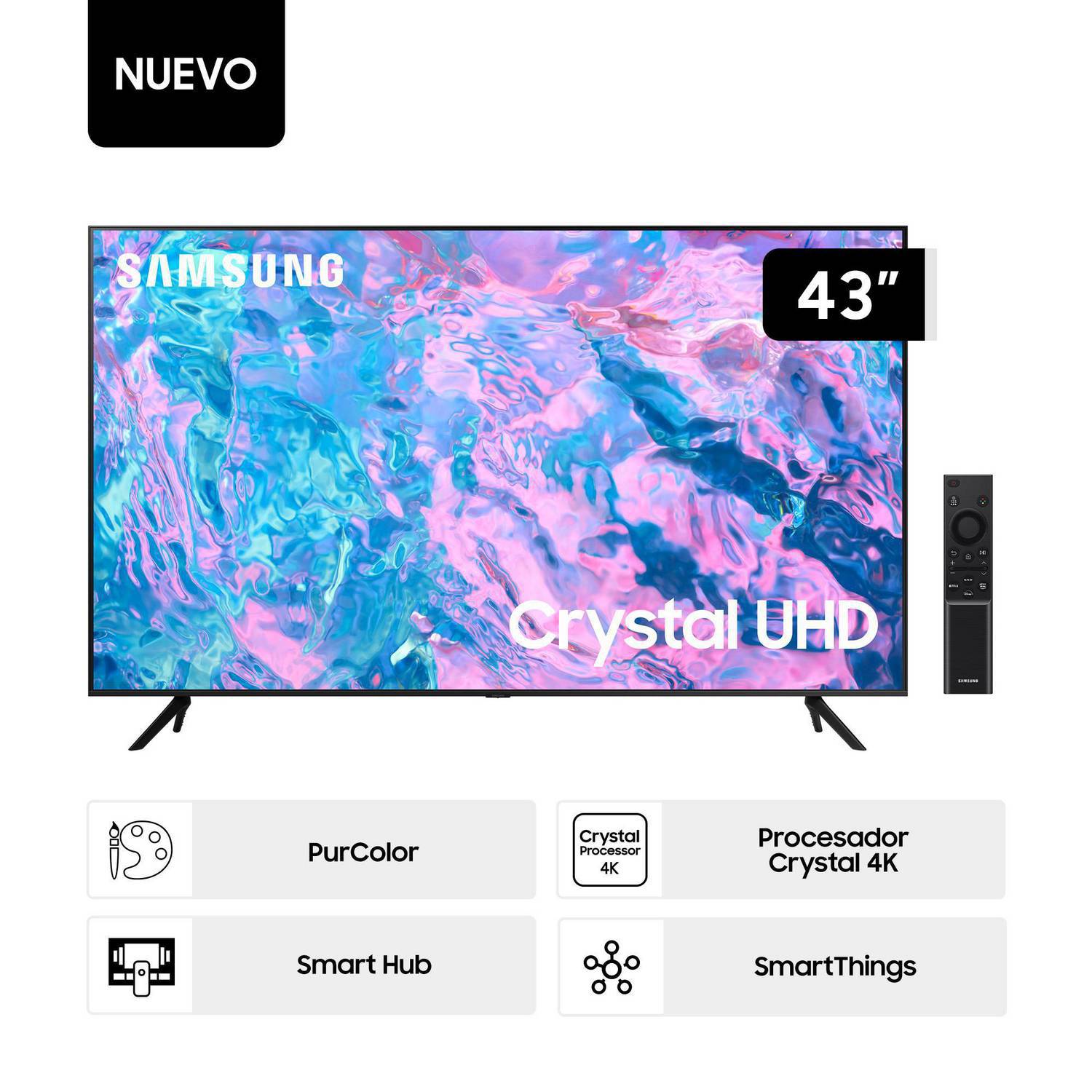 Televisor Samsung Smart 43 UHD 4K 43CU7000
