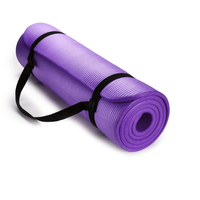 Colchoneta Yoga Mat Gruesa De 15 Mm Premiun + Sujetador PURPLE