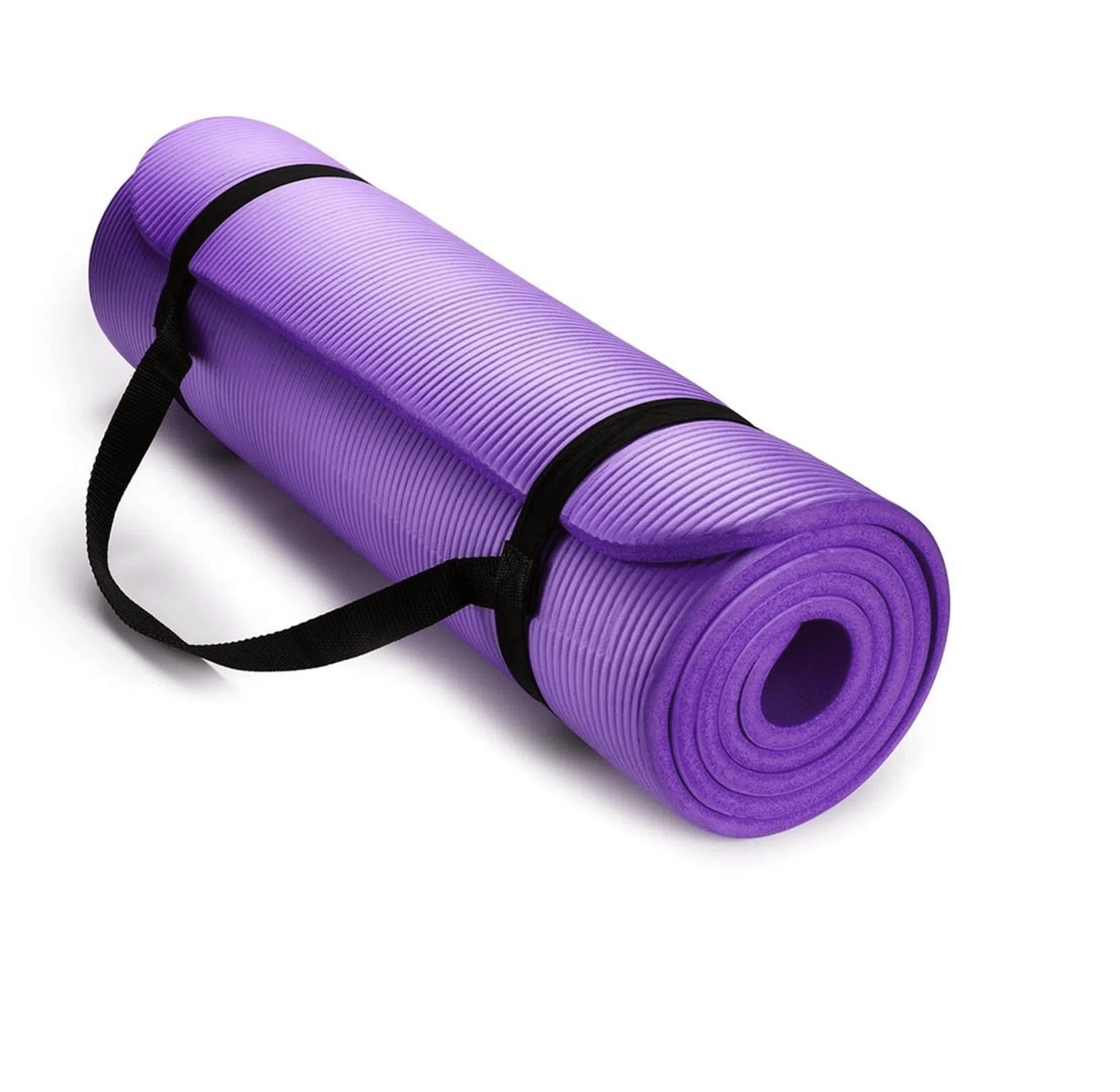 Colchoneta Yoga Mat Gruesa De 15 Mm Premiun + Sujetador PURPLE