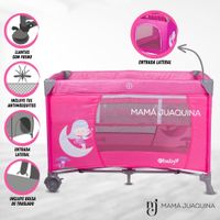 Cuna Corral de Lujo «LETICIA» Rosa