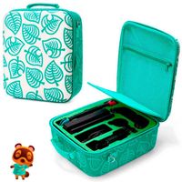 Maleta para Nintendo Switch y Oled Resistente Animal Crossing Verde Grande