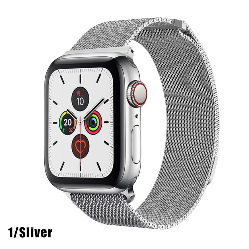 CORREA MILANESE IMANTADA PLATEADA 42/44/45/49 MM PARA APPLEWATCH Y SMARTWATCH