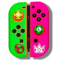 Funda para Joy Cons + 2 Grips Nintendo Switch Protector Luigi Estrella