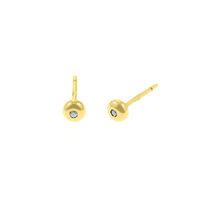 Aretes Bicel de Lujo  Oro 18K
