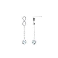 Aretes Infinito acolgante plata 925