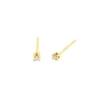 Aretes Bright 8P Punto Luz Oro 18K