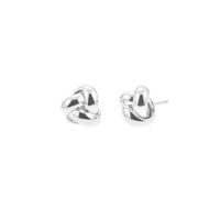 Aretes Nudos Brillantes Plata 925