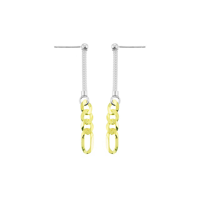 Aretes Figaro Plata 925 Goldensilver
