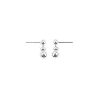 Aretes 3 Bolitas en Plata 925