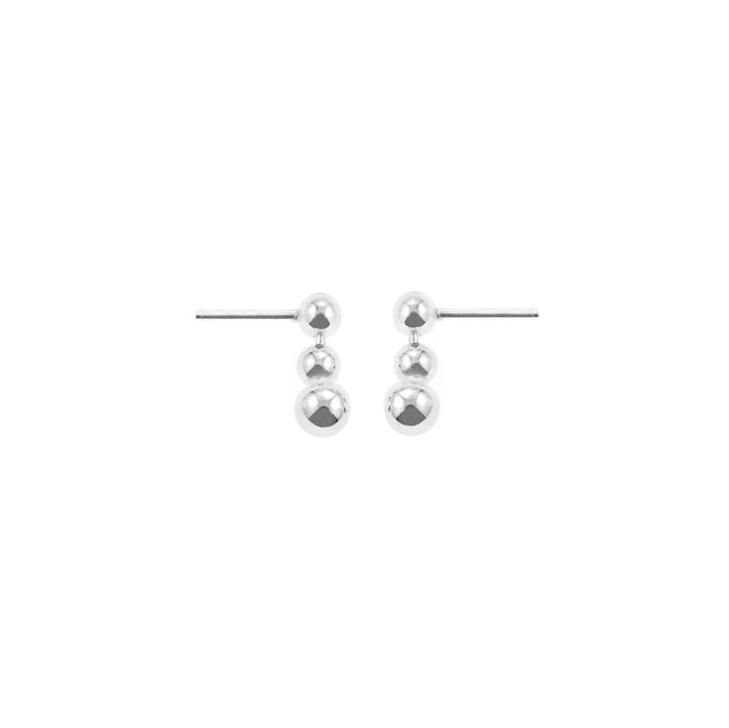 Aretes 3 Bolitas en Plata 925