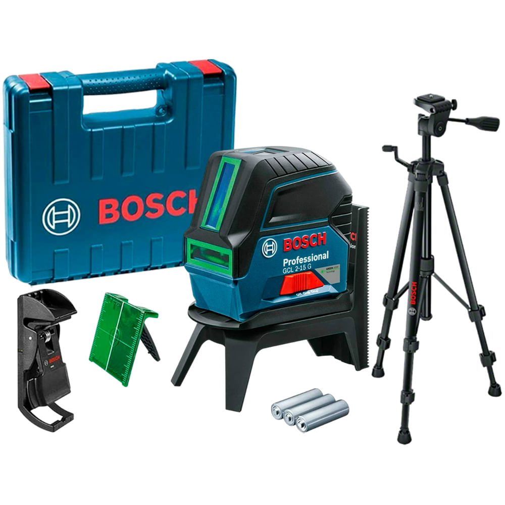 Nivelador Laser Bosch GCL 2-15 G Verde + Trípode Bt 150