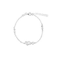 Pulsera Corazon Infinito Large Plata 925