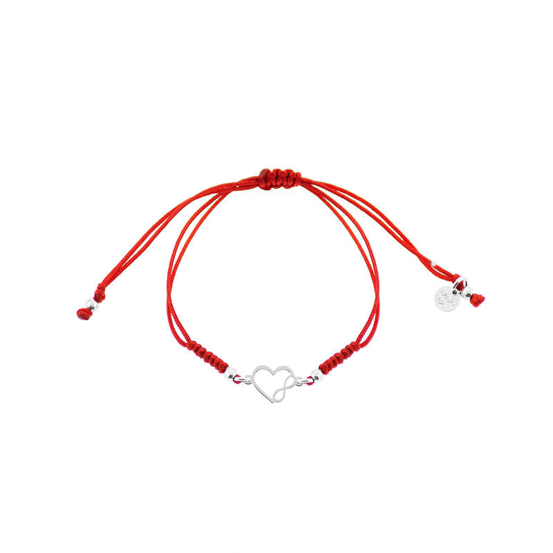 Pulsera C Infinito Corazon Plata 925