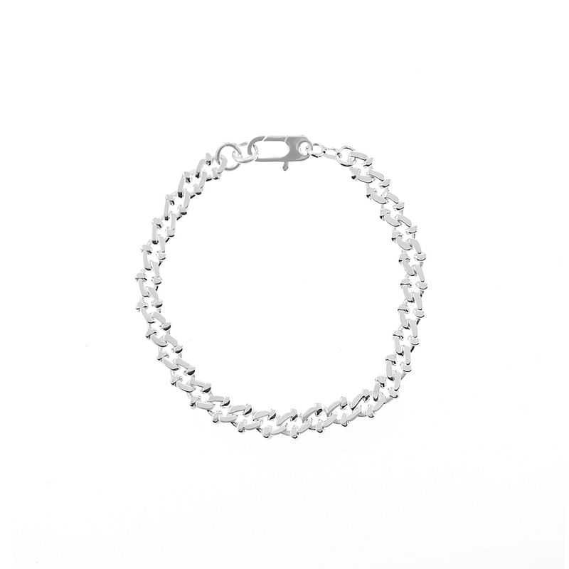 Pulsera Oval Donas Plata 925 Hombre