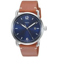 Reloj Fossil The Commuter FS5325 Fecha Correa de Cuero Marron Azul