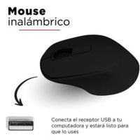 Mouse inalámbrico Bluetooth 2,4 GHz Negro