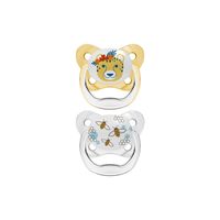 Set de 2 Chupones PreVent con tapa
De 6 a 18 meses. Modelo: tigre y avejas
